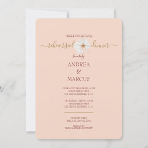 Creme de Peche Orchid Wedding Rehearsal Dinner