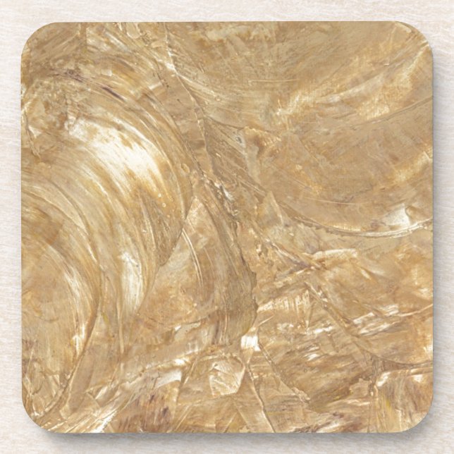 Creme Marble Faux Finish Coaster (Front)
