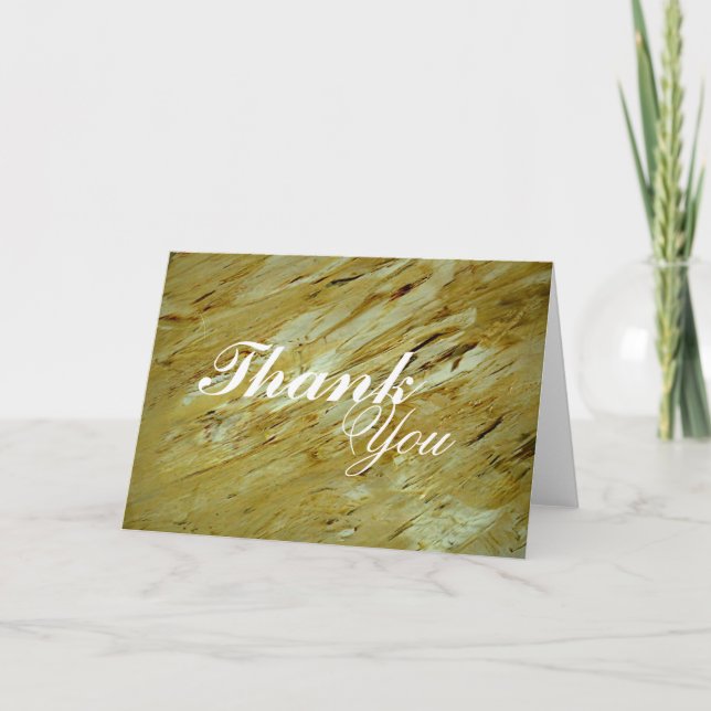 Creme Marble Thank You Card (Front)