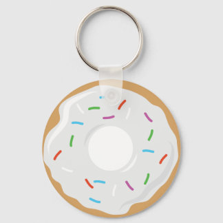 Creme White Doughnut Key Chain