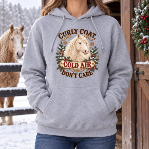 Cremello American Bashkir Curly Cold Weather Humou Hoodie