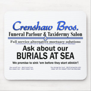 Crenshaw Bros Burial At Sea Promo Merch Mouse Mat