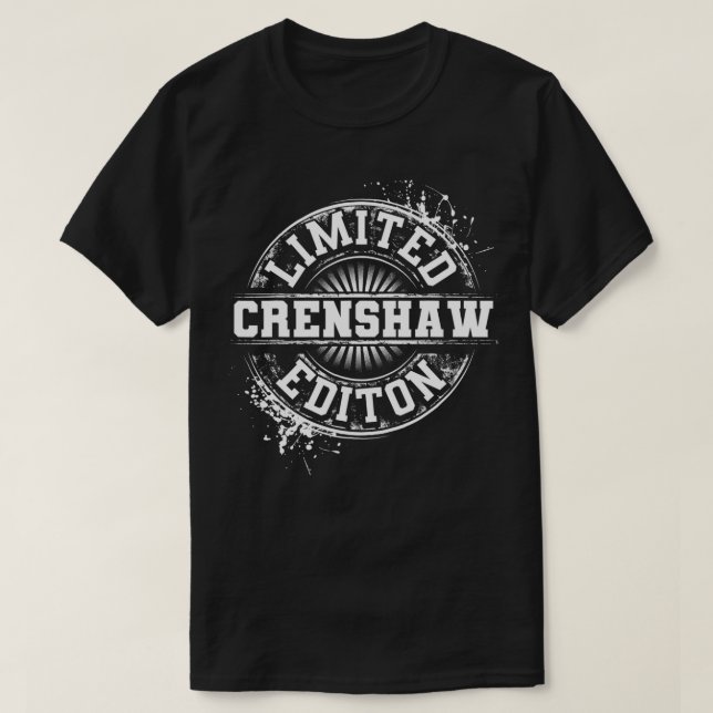 CRENSHAW Funny Surname Family Tree Birthday Reunio T-Shirt (Design Front)