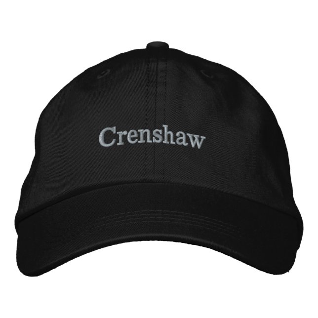 Crenshaw Los angeles California, The Shaw Embroidered Hat (Front)