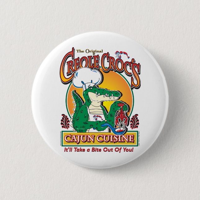 CREOLE-CROC 6 CM ROUND BADGE (Front)