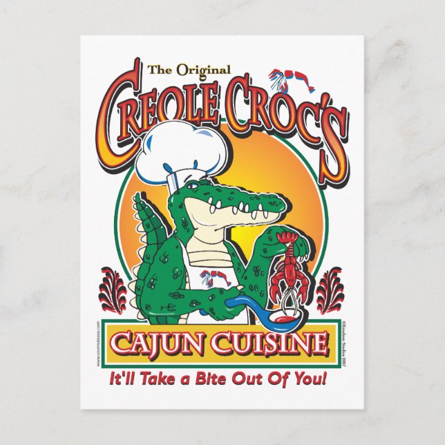 CREOLE-CROC POSTCARD (Front)
