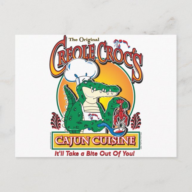 CREOLE-CROC POSTCARD (Front)