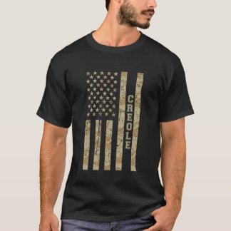 Creole Culture New Orleans Desert Camo Distressed T-Shirt