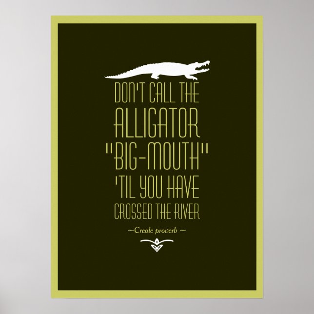 Creole Proverb Poster (Front)