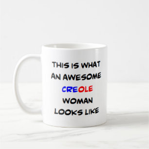 creole woman, awesome coffee mug