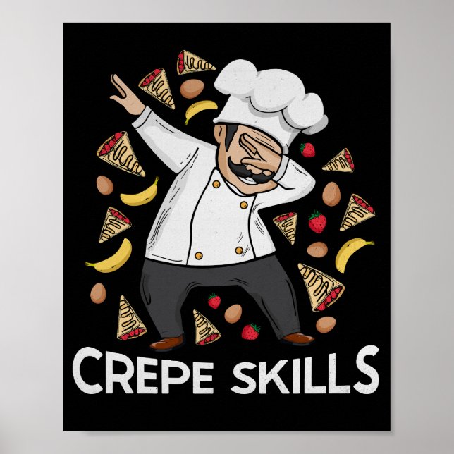Crepe Chef Crepes Lover Gift Men Crepe Poster (Front)