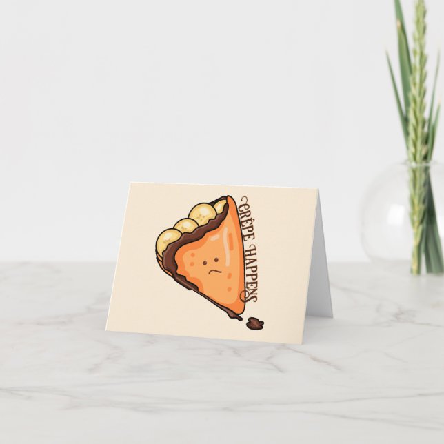 Crêpe Happens Food Thank You Card (Front)