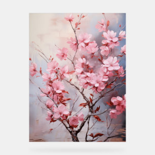 Crepe Myrtle - Impasto Floral Acrylic Sign