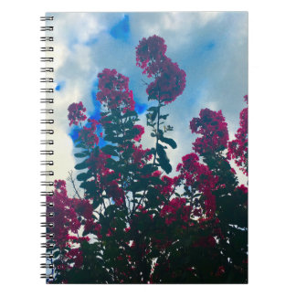 crepe myrtle on a cloudy day notebook