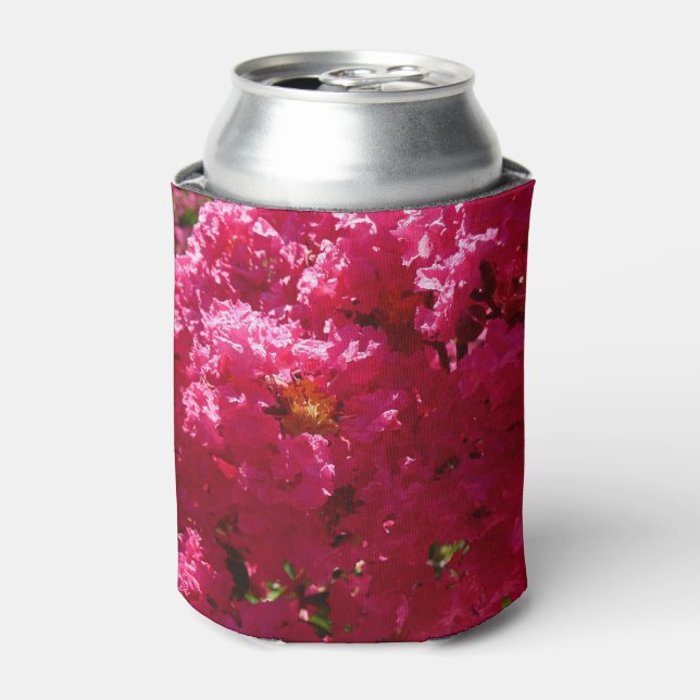 Crepe Myrtle Tree Magenta Floral Can Cooler (Can Front)