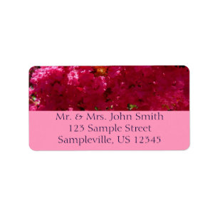 Crepe Myrtle Tree Magenta Floral Label