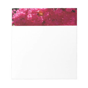 Crepe Myrtle Tree Magenta Floral Notepad