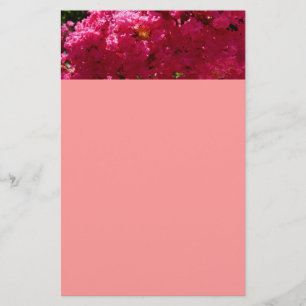 Crepe Myrtle Tree Magenta Floral Stationery