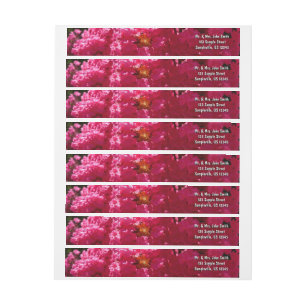 Crepe Myrtle Tree Magenta Floral Wrap Around Label
