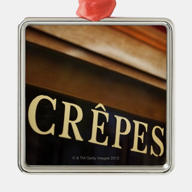 Crepes sign, Paris Metal Tree Decoration (Front)