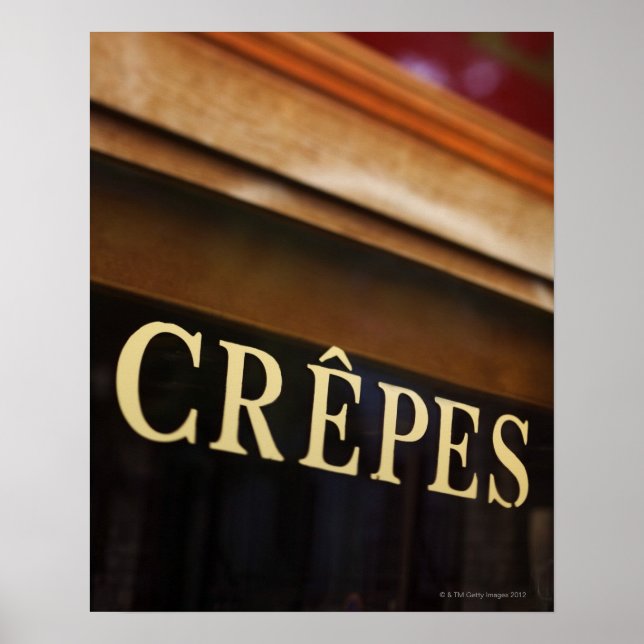Crepes sign, Paris Poster (Front)