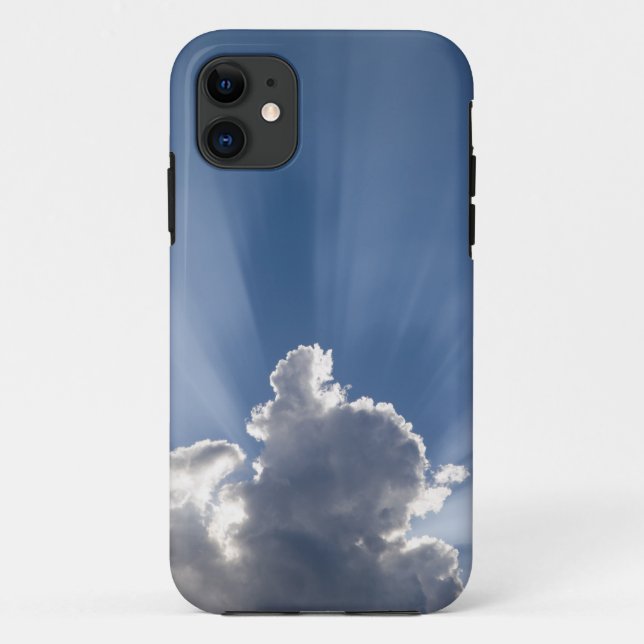 Crepuscular or God's rays streak past cloud. Case-Mate iPhone Case (Back)