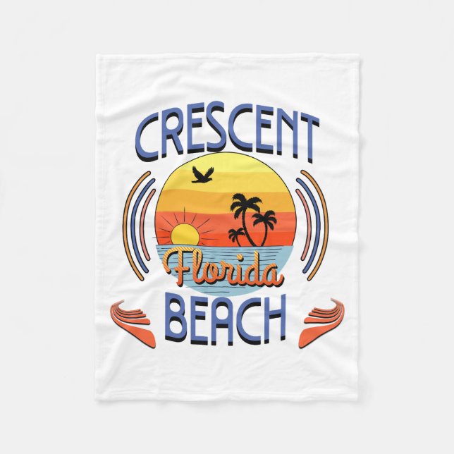 Crescent Beach, California Fleece Blanket (Front)