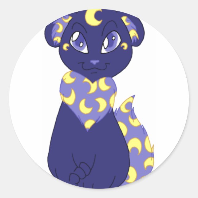 Crescent Bearfox Classic Round Sticker (Front)