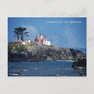 Crescent City, CA Lighthouse on a Postcard