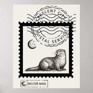 Crescent City Otter Art Print