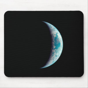 crescent earth planet science space universe geek  mouse mat