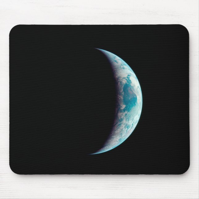 crescent earth planet science space universe geek  mouse mat (Front)