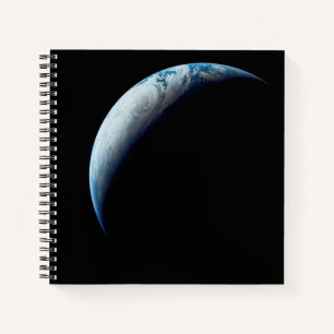 Crescent Earth Taken From The Apollo 4 Mission. 2 Notebook
