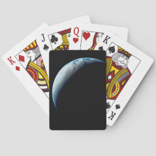 Crescent Earth Taken From The Apollo 4 Mission. 2 Playing Cards