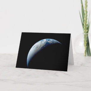 Crescent Earth Taken From The Apollo 4 Mission. Card