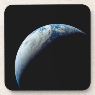 Crescent Earth Taken From The Apollo 4 Mission. Coaster