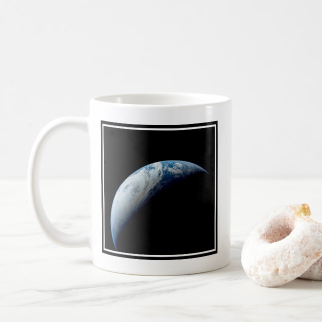 Crescent Earth Taken From The Apollo 4 Mission. Coffee Mug (With Donut)