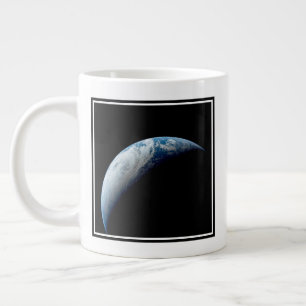 Crescent Earth Taken From The Apollo 4 Mission. Large Coffee Mug