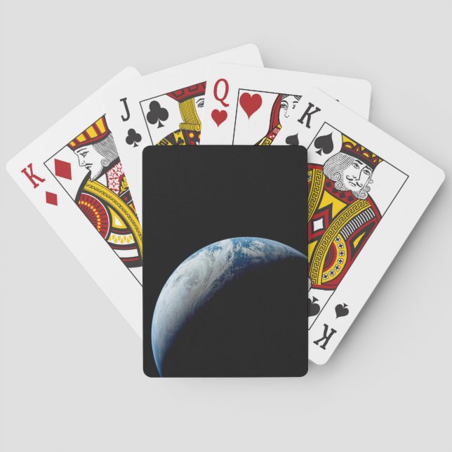Crescent Earth Taken From The Apollo 4 Mission. Playing Cards (Back)