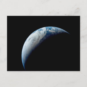 Crescent Earth Taken From The Apollo 4 Mission. Postcard