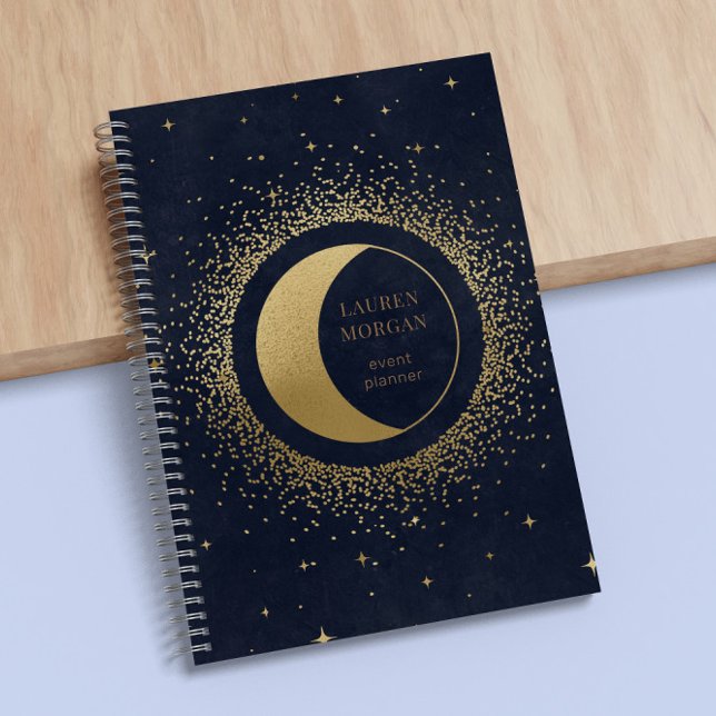 Crescent Gold Moon Monogram Notebook (Creator Uploaded)