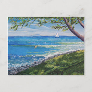 Crescent Head Beach Seascape Painting Postcard