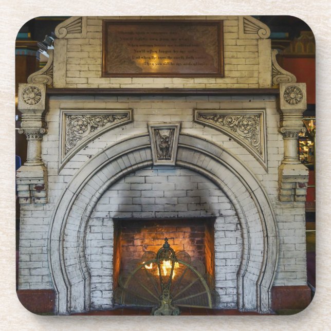 Crescent Hotel Fireplace Coaster (Front)
