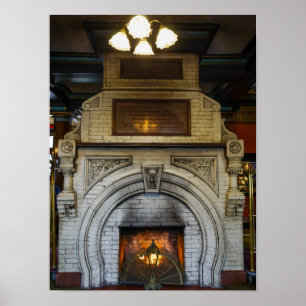 Crescent Hotel Fireplace Poster