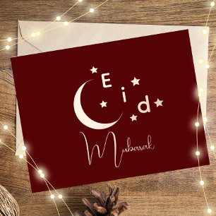 Crescent Luxury Gold Foil Eid Mubarak Card