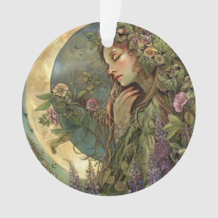 Crescent Moon Acrylic Ostara Ornament