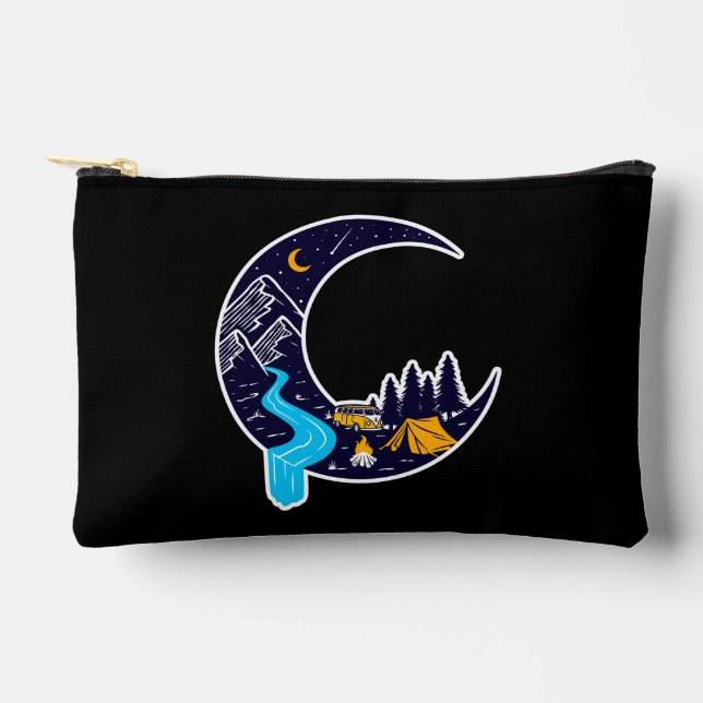 Crescent Moon Adventure Camping Accessory Pouch (Front)