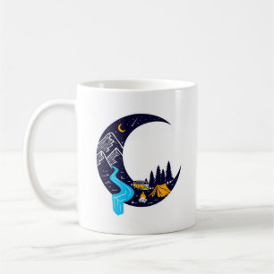 Crescent Moon Adventure Camping Coffee Mug