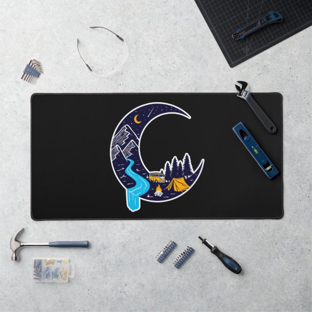 Crescent Moon Adventure Camping Desk Mat (Workstation)