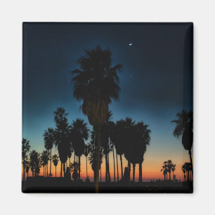 Crescent Moon And One Star On Sunset Magnet